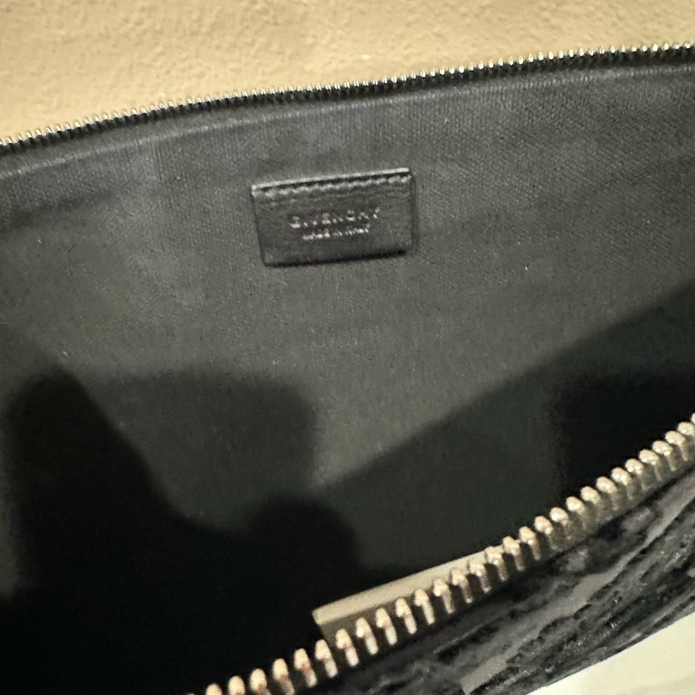 Givenchy Classic Damask Black Velvet Devore Clutch/Pouch - Picture 5 of 5